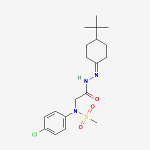 N-{[N'-(4-Tert-butylcyclohexylidene)hydrazinecarbonyl]methyl}-N-(4-chlorophenyl)methanesulfonamide