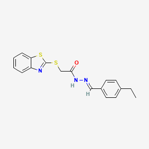 2-(1,3-benzothiazol-2-ylsulfanyl)-N'-[(E)-(4-ethylphenyl)methylidene]acetohydrazide