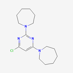 molecular formula C16H25ClN4 B11662985 1,1'-(6-Chloropyrimidine-2,4-diyl)diazepane 