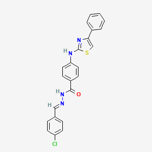 N'-[(E)-(4-chlorophenyl)methylidene]-4-[(4-phenyl-1,3-thiazol-2-yl)amino]benzohydrazide