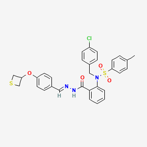 N-(4-chlorobenzyl)-4-methyl-N-[2-({(2E)-2-[4-(thietan-3-yloxy)benzylidene]hydrazinyl}carbonyl)phenyl]benzenesulfonamide