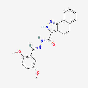 N'-[(1E)-(2,5-dimethoxyphenyl)methylene]-4,5-dihydro-1H-benzo[g]indazole-3-carbohydrazide