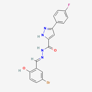 N'-(5-Bromo-2-hydroxybenzylidene)-3-(4-fluorophenyl)-1H-pyrazole-5-carbohydrazide