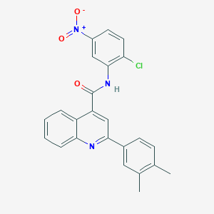 molecular formula C24H18ClN3O3 B11663059 N-(2-chloro-5-nitrophenyl)-2-(3,4-dimethylphenyl)quinoline-4-carboxamide 