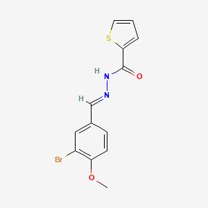 N'-[(E)-(3-bromo-4-methoxyphenyl)methylidene]thiophene-2-carbohydrazide