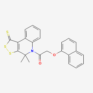 1-(4,4-dimethyl-1-thioxo-1,4-dihydro-5H-[1,2]dithiolo[3,4-c]quinolin-5-yl)-2-(naphthalen-1-yloxy)ethanone