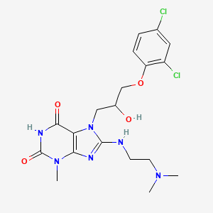 7-[3-(2,4-dichlorophenoxy)-2-hydroxypropyl]-8-{[2-(dimethylamino)ethyl]amino}-3-methyl-3,7-dihydro-1H-purine-2,6-dione