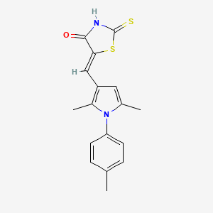 (5Z)-5-{[2,5-dimethyl-1-(4-methylphenyl)-1H-pyrrol-3-yl]methylidene}-2-thioxo-1,3-thiazolidin-4-one