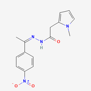 2-(1-methyl-1H-pyrrol-2-yl)-N'-[(1Z)-1-(4-nitrophenyl)ethylidene]acetohydrazide