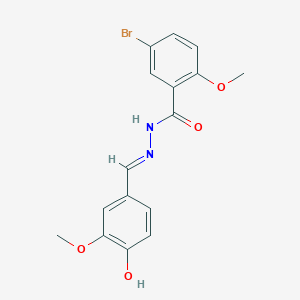 5-bromo-N'-[(E)-(4-hydroxy-3-methoxyphenyl)methylidene]-2-methoxybenzohydrazide