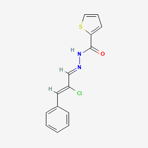 molecular formula C14H11ClN2OS B11663127 N'-[(1E,2Z)-2-chloro-3-phenylprop-2-en-1-ylidene]thiophene-2-carbohydrazide 