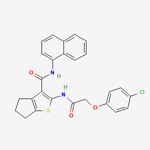 2-{[(4-chlorophenoxy)acetyl]amino}-N-(naphthalen-1-yl)-5,6-dihydro-4H-cyclopenta[b]thiophene-3-carboxamide