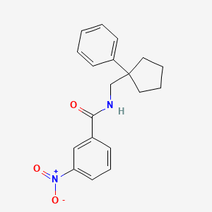 molecular formula C19H20N2O3 B11663149 3-nitro-N-[(1-phenylcyclopentyl)methyl]benzamide 