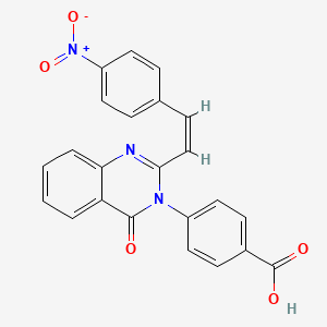 4-{2-[(Z)-2-(4-nitrophenyl)ethenyl]-4-oxoquinazolin-3(4H)-yl}benzoic acid