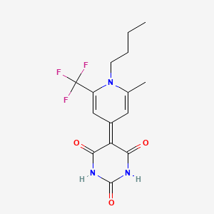 5-[1-butyl-2-methyl-6-(trifluoromethyl)pyridin-4(1H)-ylidene]pyrimidine-2,4,6(1H,3H,5H)-trione