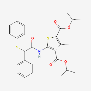 Dipropan-2-yl 3-methyl-5-{[phenyl(phenylsulfanyl)acetyl]amino}thiophene-2,4-dicarboxylate