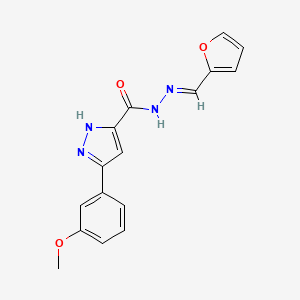 N'-(2-Furylmethylene)-3-(3-methoxyphenyl)-1H-pyrazole-5-carbohydrazide