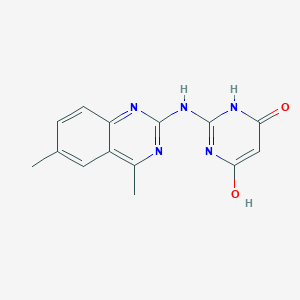 2-[(4,6-Dimethylquinazolin-2-yl)amino]pyrimidine-4,6-diol