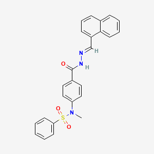 N-methyl-N-(4-{[(2E)-2-(naphthalen-1-ylmethylidene)hydrazinyl]carbonyl}phenyl)benzenesulfonamide