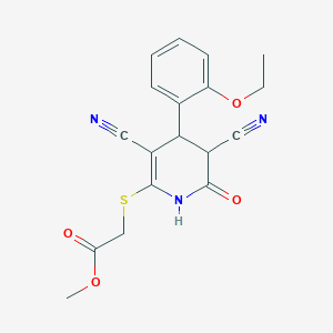 Methyl {[3,5-dicyano-4-(2-ethoxyphenyl)-6-oxo-1,4,5,6-tetrahydropyridin-2-yl]sulfanyl}acetate