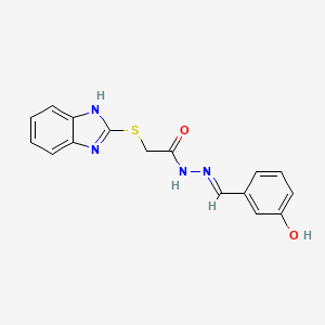 2-(1H-benzimidazol-2-ylsulfanyl)-N'-[(E)-(3-hydroxyphenyl)methylidene]acetohydrazide