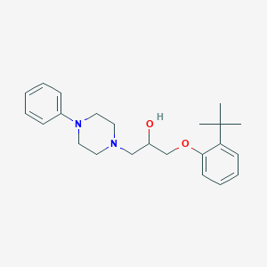 molecular formula C23H32N2O2 B11663308 1-(2-Tert-butylphenoxy)-3-(4-phenylpiperazin-1-yl)propan-2-ol 