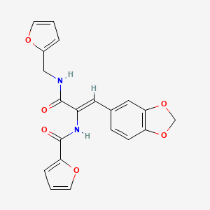 N-{(1Z)-1-(1,3-benzodioxol-5-yl)-3-[(furan-2-ylmethyl)amino]-3-oxoprop-1-en-2-yl}furan-2-carboxamide