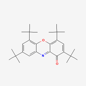 molecular formula C28H39NO2 B11663339 1H-Phenoxazin-1-one, 2,4,6,8-tetrakis(1,1-dimethylethyl)- CAS No. 55429-04-4