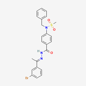 N-benzyl-N-[4-({(2E)-2-[1-(3-bromophenyl)ethylidene]hydrazinyl}carbonyl)phenyl]methanesulfonamide