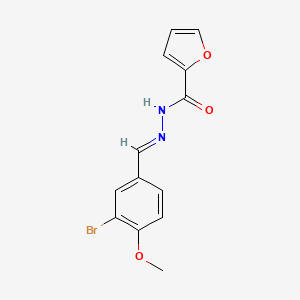 molecular formula C13H11BrN2O3 B11663382 N'-[(E)-(3-bromo-4-methoxyphenyl)methylidene]furan-2-carbohydrazide 