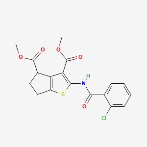 dimethyl 2-[(2-chlorobenzoyl)amino]-5,6-dihydro-4H-cyclopenta[b]thiophene-3,4-dicarboxylate