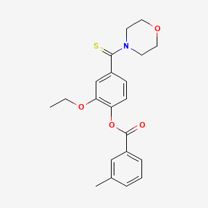 [2-ethoxy-4-(morpholine-4-carbothioyl)phenyl] 3-methylbenzoate