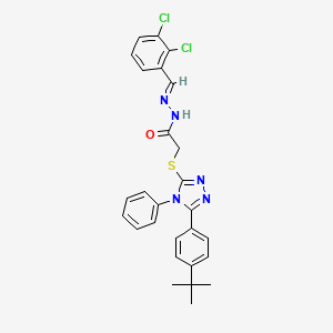 2-{[5-(4-tert-butylphenyl)-4-phenyl-4H-1,2,4-triazol-3-yl]sulfanyl}-N'-[(E)-(2,3-dichlorophenyl)methylidene]acetohydrazide