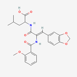 N-[(2Z)-3-(1,3-benzodioxol-5-yl)-2-{[(2-methoxyphenyl)carbonyl]amino}prop-2-enoyl]leucine