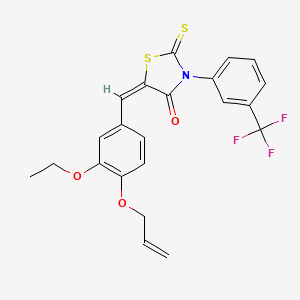 (5E)-5-[3-ethoxy-4-(prop-2-en-1-yloxy)benzylidene]-2-thioxo-3-[3-(trifluoromethyl)phenyl]-1,3-thiazolidin-4-one