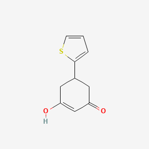 molecular formula C10H10O2S B11663464 3-Hydroxy-5-(thiophen-2-yl)cyclohex-2-en-1-one 