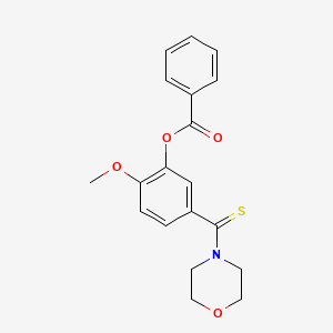 molecular formula C19H19NO4S B11663489 [2-methoxy-5-(morpholine-4-carbothioyl)phenyl] benzoate 