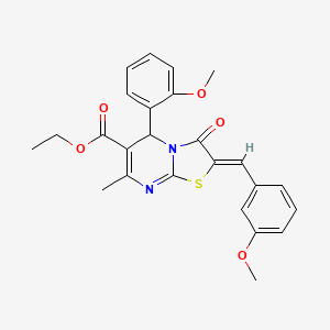 ethyl (2Z)-2-(3-methoxybenzylidene)-5-(2-methoxyphenyl)-7-methyl-3-oxo-2,3-dihydro-5H-[1,3]thiazolo[3,2-a]pyrimidine-6-carboxylate