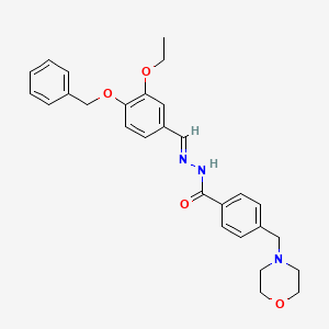 N'-{(E)-[4-(benzyloxy)-3-ethoxyphenyl]methylidene}-4-(morpholin-4-ylmethyl)benzohydrazide