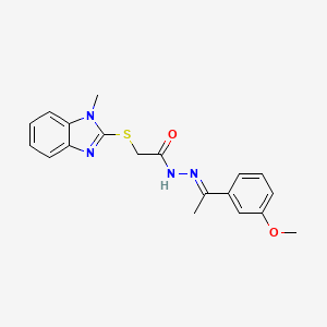 N'-[(E)-1-(3-methoxyphenyl)ethylidene]-2-[(1-methyl-1H-benzimidazol-2-yl)thio]acetohydrazide