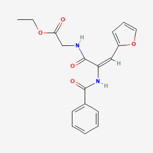 Ethyl 2-[(2E)-3-(furan-2-YL)-2-(phenylformamido)prop-2-enamido]acetate