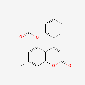 (7-methyl-2-oxo-4-phenylchromen-5-yl) acetate