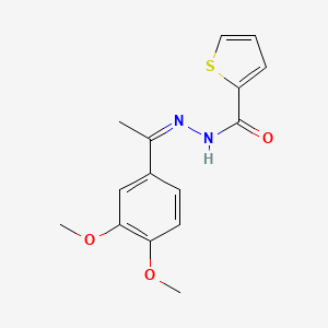 N'-[(1Z)-1-(3,4-dimethoxyphenyl)ethylidene]thiophene-2-carbohydrazide