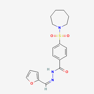 4-(azepan-1-ylsulfonyl)-N'-[(Z)-furan-2-ylmethylidene]benzohydrazide