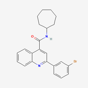 molecular formula C23H23BrN2O B11663617 2-(3-bromophenyl)-N-cycloheptylquinoline-4-carboxamide 