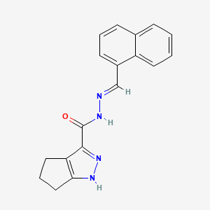 N-[(E)-naphthalen-1-ylmethylideneamino]-1,4,5,6-tetrahydrocyclopenta[c]pyrazole-3-carboxamide