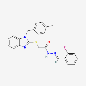 N'-[(E)-(2-fluorophenyl)methylidene]-2-{[1-(4-methylbenzyl)-1H-benzimidazol-2-yl]sulfanyl}acetohydrazide