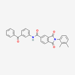 molecular formula C30H22N2O4 B11663688 2-(2,3-dimethylphenyl)-1,3-dioxo-N-[3-(phenylcarbonyl)phenyl]-2,3-dihydro-1H-isoindole-5-carboxamide 