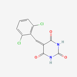 molecular formula C11H6Cl2N2O3 B11663718 5-[(2,6-Dichlorophenyl)methylidene]-1,3-diazinane-2,4,6-trione 