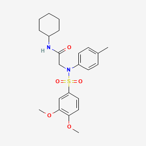 N-Cyclohexyl-2-[N-(4-methylphenyl)3,4-dimethoxybenzenesulfonamido]acetamide